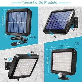 Led Solar com Sensor de Presença (3 Funções) - Vamos às Compras